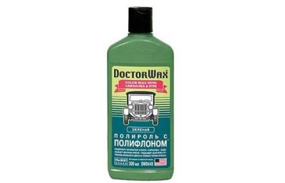 DoctorWax Цветная полироль с полифлоном. Зеленая .