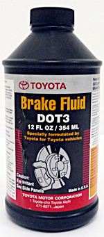 Тормозная жидкость DOT 3, Brake Fluid, 0.354л .