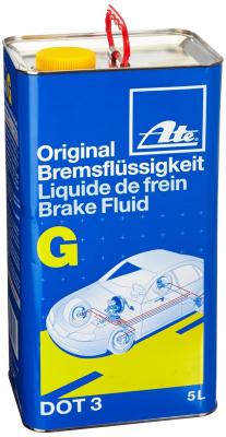 Жидкость тормозная DOT 3, "Brake Fluid G", 5л .