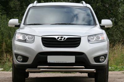 Защита бампера Hyundai Santa Fe 2010 - 2012.