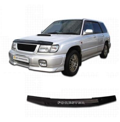 Дефлектор капота Classic черный Subaru Forester 1997 - 2000.
