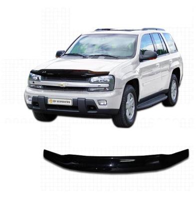 Дефлектор капота Classic черный Chevrolet TrailBlazer 2005 - 2008.