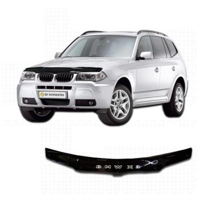 Дефлектор капота Classic черный BMW X3 2003 - 2010.