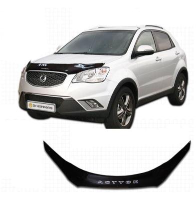 Дефлектор капота Classic черный SsangYong Actyon 2010 - 2013.