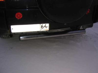 Защита заднего бампера d76 с проступью Chery TIGGO 2005.