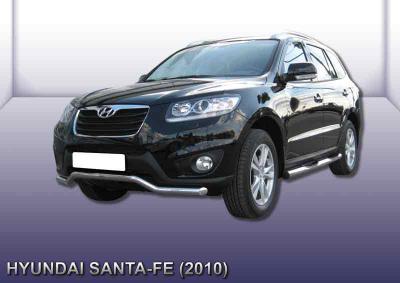 Защита переднего бампера d57 "волна"  Hyundai Santa Fe 2010.