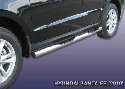 Пороги d76 с проступями Hyundai Santa Fe 2010.