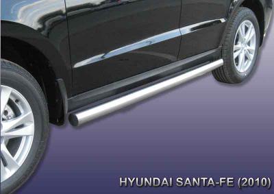 Пороги d76 труба Hyundai Santa Fe 2010.