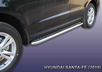 Пороги d57 с листом Hyundai Santa Fe 2010.
