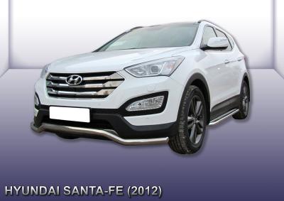 Защита переднего бампера d57 "волна" Hyundai Santa Fe 2012.