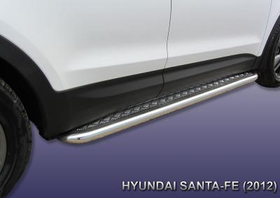 Пороги d57 с листом Hyundai Santa Fe 2012.