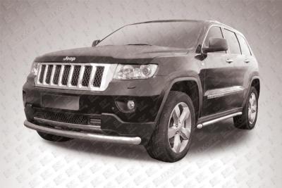 Защита переднего бампера d76 радиусная Jeep Grand Cherokee.