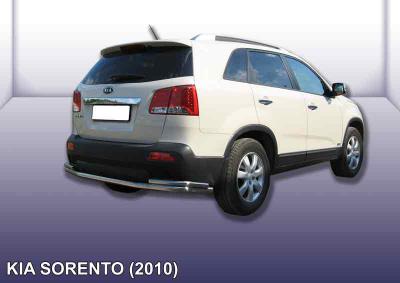 Защита заднего бампера  d57+d42 длинная KIA SORENTO 2010.