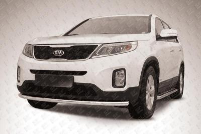 Защита переднего бампера d57 радиусная KIA SORENTO 2013.