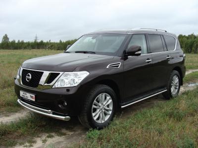 Защита бампера Nissan Patrol (Y62) 2010.