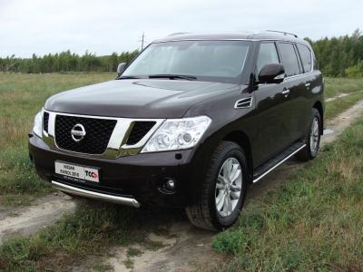 Защита бампера Nissan Patrol (Y62) 2010.