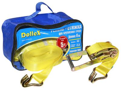 Стяжка крепления груза DolleX, 6 м х 50 мм 5 т в сумке .