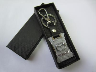 Брелок металлический с логотипом "Mazda" (Silver) .