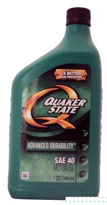 Quaker State QUAKER STATE ADVANCED DURABILITY L SAE 40 MOTOR OIL .