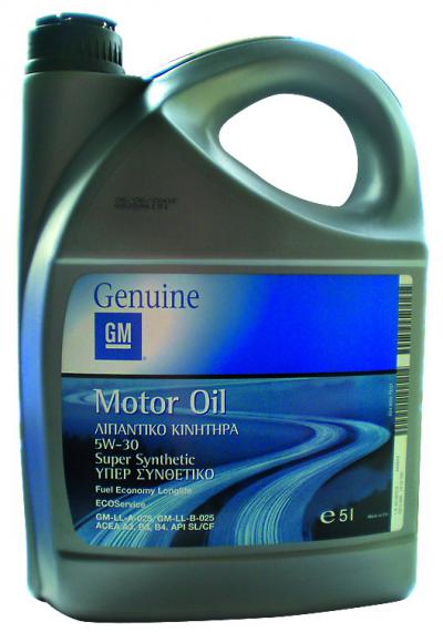 General Motors MOTOR OIL FUEL ECONOMI SUPER LONGLIFE SYNTHETIC .