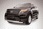 Иконка:Защита переднего бампера d76+d57 двойная Ford Explorer 2012.