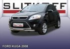 Иконка:Защита переднего бампера d57+d57 двойная Ford Kuga 2008.