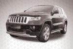 Иконка:Защита переднего бампера d76+d57 двойная радиусная Jeep Grand Cherokee.