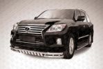 Иконка:Защита переднего бампера d57+d57 двойная с ЗК Lexus LX570 2012.