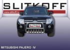 Иконка:Кенгурятник d57 низкий c защитой картера Mitsubishi Pajero.